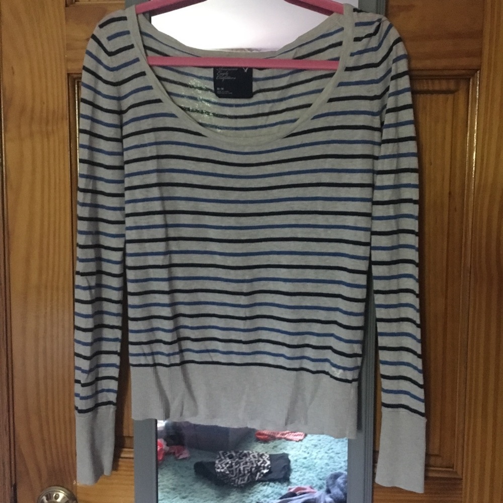 Stripped Blue and cream sweater